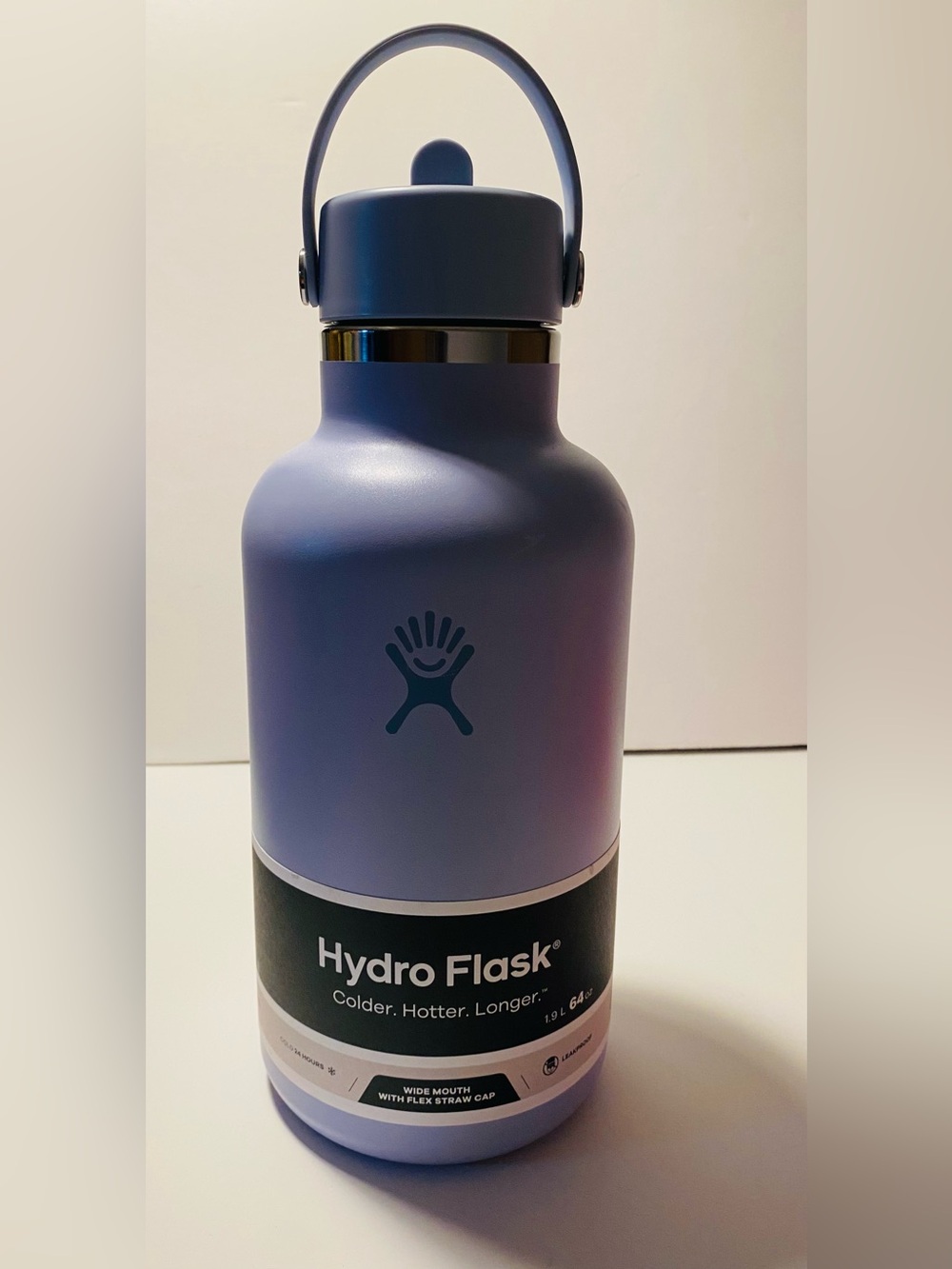 Hydro Flask Water - Insulated Stainless Steel Wide Mouth Flex Straw Lid 64oz NEW